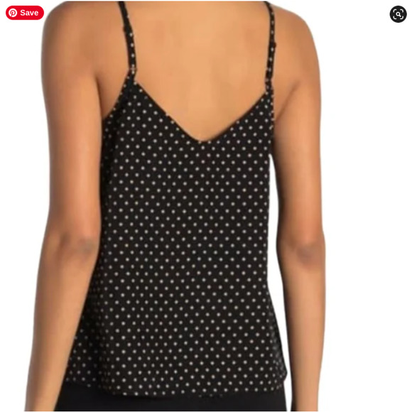 Sanctuary SMALL Polka Dot V Neck Button Front Adjustable Spaghetti Cami - NWOT - Picture 7 of 12